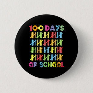 100 Tage der Schule Kinder 100. Schultag Costu Button