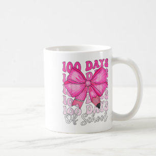 100 Tage der Schule Mädchen Coquette Bow 100. Tag Kaffeetasse