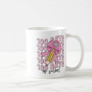 100 Tage der Schule Mädchen Coquette Bow 100. Tag Kaffeetasse