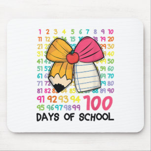 100 Tage der Schule Mädchen Coquette Bow 100. Tag Mousepad