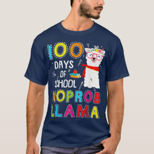 100 Tage der Schule Nr. Probllama mit Brille T-Shirt