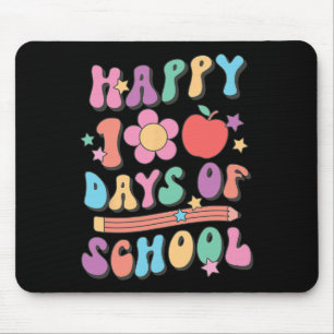 100 Tage der Schule Retro Groovy 100. Tag der Schu Mousepad