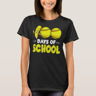 100 Tage der Schule Softball Balls Player Kinder T-Shirt