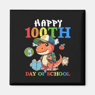100 Tage der Schule T Rex Dinosaurier Lehrer Junge Magnet