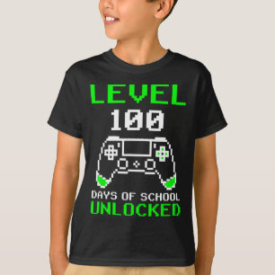 100 Tage der Schule, ungesperrte Gamer-Videospiele T-Shirt