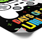 100 Tage der Schule, ungezähmt Gamer 100. Tag der Poster (Ecke)