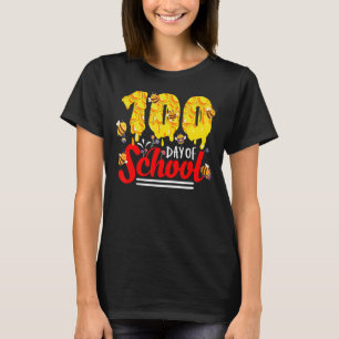 100 Tage der Schulgruppe Niedliche Bienen Lehrer T-Shirt