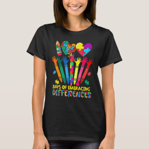 100 Tage der Übernahme von Differenzen Autismus Be T-Shirt