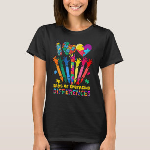 100 Tage der Übernahme von Differenzen Autismus Be T-Shirt