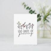 100 Tage der wachsenden Pflanze Postkarte (Stehend Vorderseite)