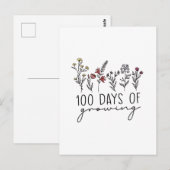 100 Tage der wachsenden Pflanze Postkarte (Vorne/Hinten)