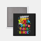 100 Tage des 3. Happy 100. Schullehrers Magnet (Vorderseite/Rückseite)
