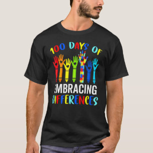 100 Tage des Akzeptierens von Unterschieden Autism T-Shirt