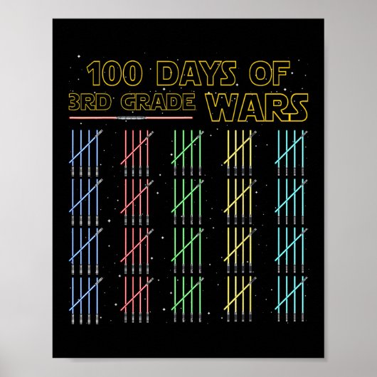 100 Tage des Krieges der dritten Klasse 100. Schul Poster (Vorne)