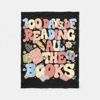 100 Tage des Lesens aller Bücher Feier Fleecedecke