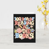 100 Tage des Lesens aller Bücher Feier Karte (Gelbe Blume)