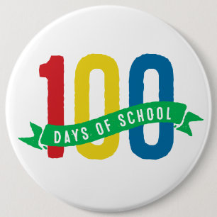 100 Tage des Schulknopfes Button