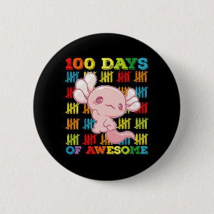 100 Tage des tollen Axolotls 100. Schultag Button