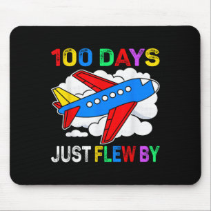 100 Tage, die nur mit dem Flugzeug am 100. Mousepad