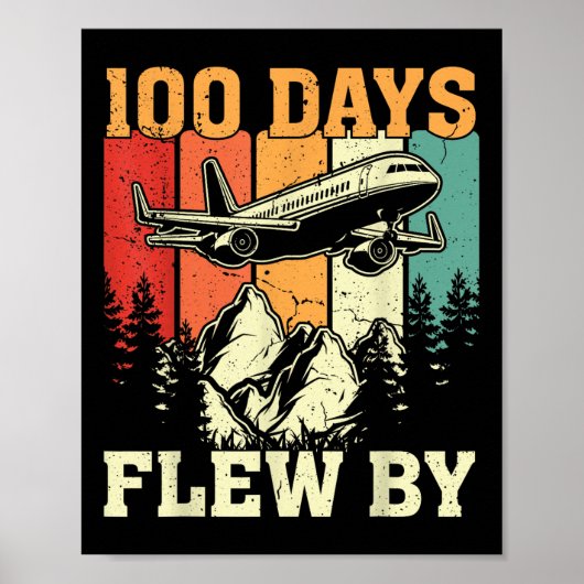 100 Tage, die nur mit dem Flugzeug am 100. Poster (Vorne)