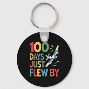 100 Tage, die nur mit dem Flugzeug am 100. Schlüsselanhänger