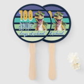 100 Tage Dinosaur Schule Party Fächer (Vorne und Hinten)