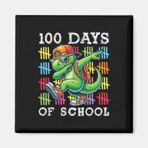 100 Tage Dinosaurier Dabbing 100 Tage Scho Magnet