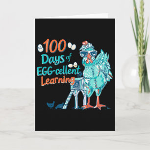 100 Tage Ei-extra Klügerer Lehrer Kinder 100. Tag Karte