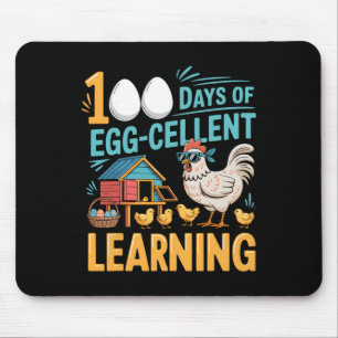 100 Tage Ei-stra Schlauer Lustiger Hahn 100. Tag Mousepad