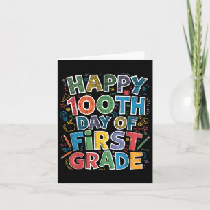 100 Tage erster Klasse Lehrer Kinder 100. Karte