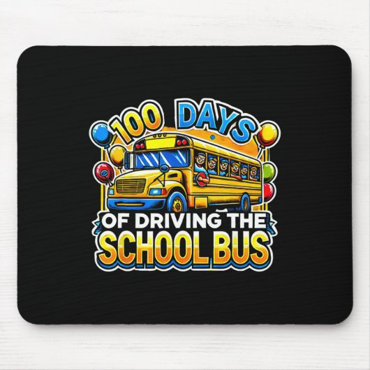 100 Tage Fahrt mit dem Schulbus 3 Mousepad (Vorne)