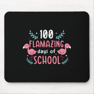 100 Tage Flamingo Lehrer Kinder Mousepad