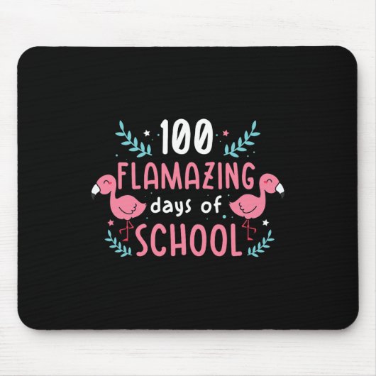 100 Tage Flamingo Lehrer Kinder Mousepad (Vorne)