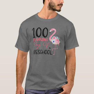 100 Tage Flamingo Niedlich 100 T T-Shirt