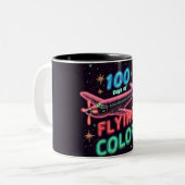 100 Tage fliegender Farben Zweifarbige Tasse (Vorderseite Links)