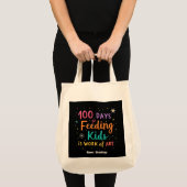 100 Tage Fütternd Kinder ist ein Kunstwerk: Tragetasche (Vorderseite (Produkt))