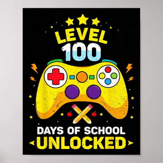 100 Tage Gaming-Videogame in der Schule Poster (Vorne)