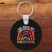 100 Tage Gefärbte Krawatte-Vorschullehrer Schlüsselanhänger (Vorderseite)