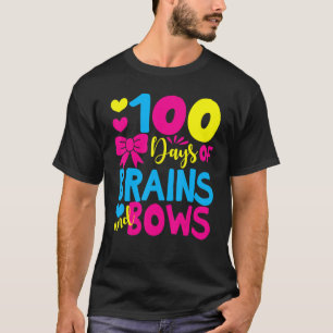 100 Tage Gehirn und Bogen 100 Tage Schuljahr T-Shirt