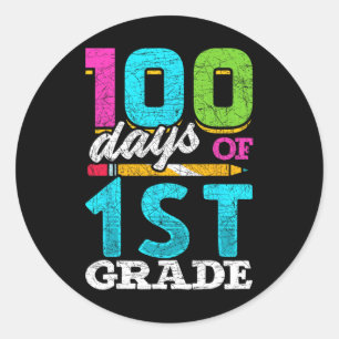 100 Tage Geschenk 100 Tage Runder Aufkleber