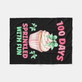 100 Tage geteilt mit Fun Cupcake 100. Tag der S Fleecedecke (Vorderseite (Horizontal))