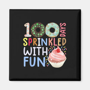 100 Tage geteilt mit Spaß Cupcake 100 Tage Magnet