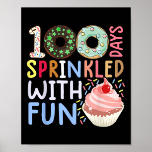 100 Tage geteilt mit Spaß Cupcake 100 Tage Poster