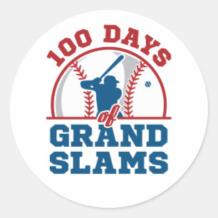 100 Tage Grand Slams Baseball Runder Aufkleber