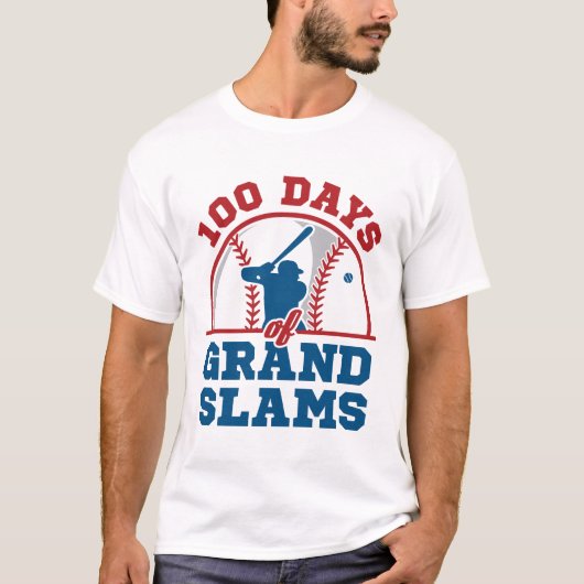 100 Tage Grand Slams Baseball T-Shirt (Vorderseite)