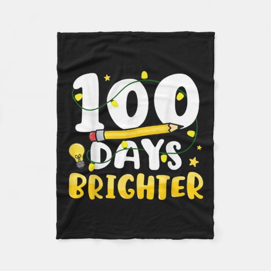 100 Tage heller 100. Schultag 100 Tage Fleecedecke (Vorderseite)