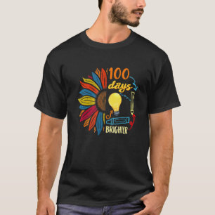 100 Tage heller 100 Tage Glühbirne Lehrer Schüler T-Shirt