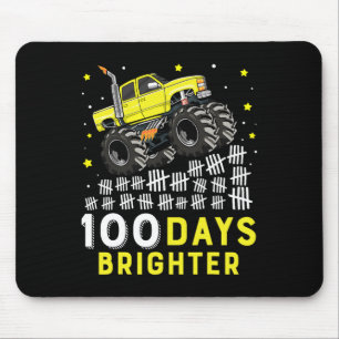 100 Tage heller Monster Truck 100 Schultage Mousepad