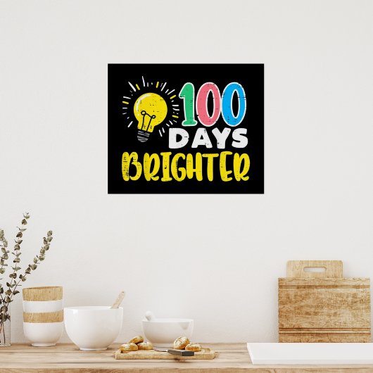 100 Tage heller Poster (Küche)