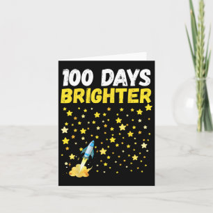 100 Tage Hellerer 100. Tag der Schulstars-Rakete Karte